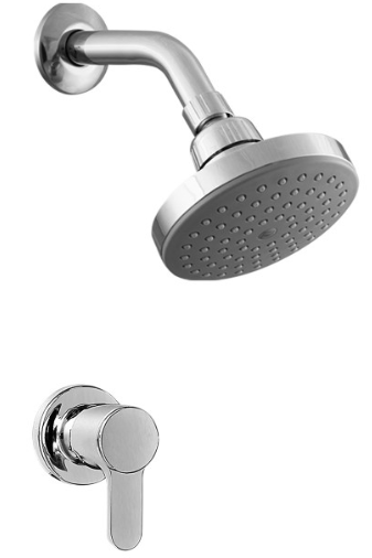 Mezcladora de ducha con salida tecno cromada de 10cm